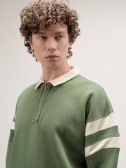 ColorBlock Hunter Green Sweatshirt