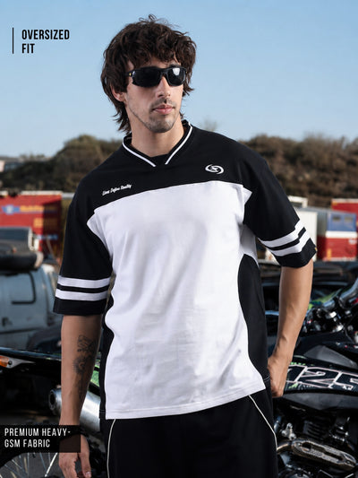 Define White, Black Half Sleeve T-Shirt
