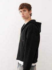 Dual Zip Black Sweatshirt