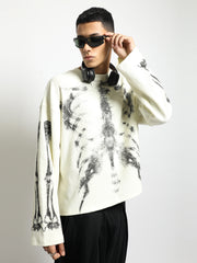 Cream Skeleton Full Sleeve T-Shirt
