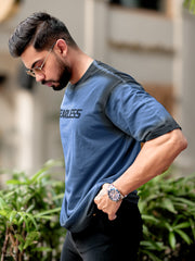 Fearless Blue Half Sleeve T-Shirt