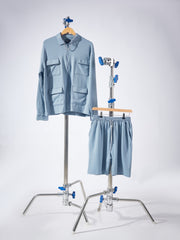 Solid 4 Pockets Light Grey Co-Ords