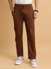 Solid Brown Baggy Fit Cargo