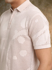 Whirlbird Light Pink Half Sleeve Polo T-Shirt