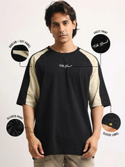 Bound Black, Biscuit Half Sleeve T-Shirt