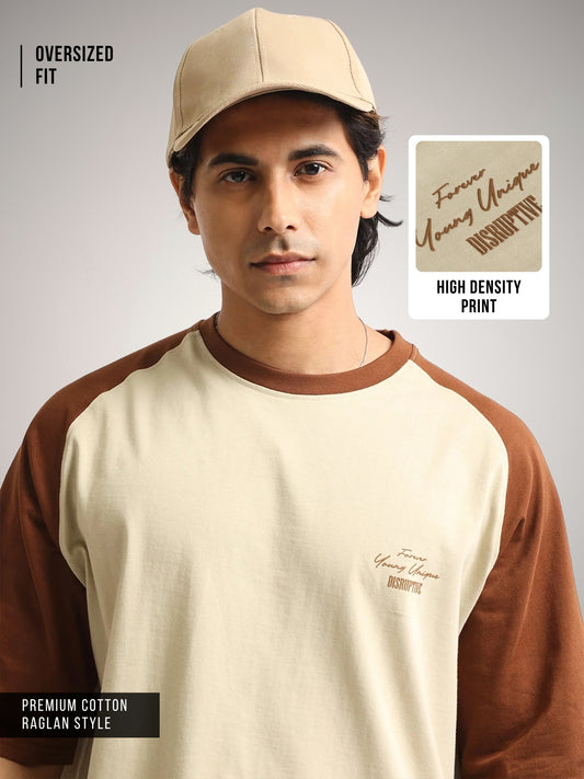Disruptive Biscuit, Brown Half Sleeve T-Shirt