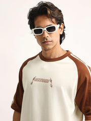 Beyound Cream, Brown Half Sleeve T-Shirt