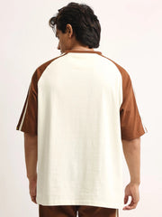 Beyound Cream, Brown Half Sleeve T-Shirt