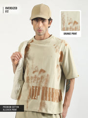KeepInnovate Biscuit, Brown Half Sleeve T-Shirt