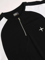 Colorblock Black Half Sleeve T-Shirt