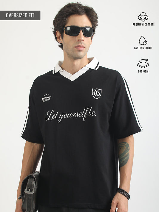 The Untold Black Half Sleeve T-Shirt