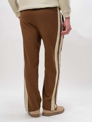 Pleat Dualtape Brown Trackpant