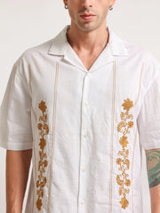 Embroidery White Shirt