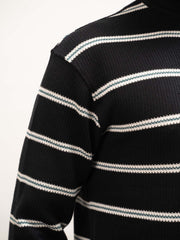 Sweater Knit Black Sweatshirt