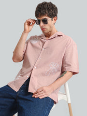 Embroidery Pink Shirt