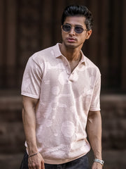 Whirlbird Light Pink Half Sleeve Polo T-Shirt