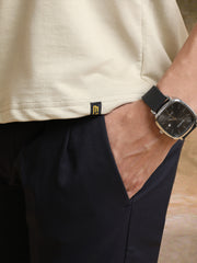 Contrast Collar Biscuit Polo Half Sleeve T-Shirt