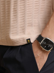 Matrix Knit Butterscotch Half Sleeve Polo T-Shirt