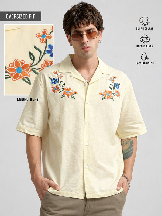 Embroidery Yellow Shirt