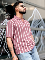 Popcorn Knit Onion Polo Half Sleeve T-Shirt