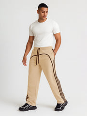 Baggy Fit Side Taped Biscuit Pant