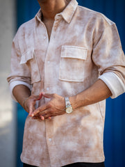 Cord Spray Brown Full Sleeve Shirt