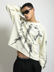 Cream Skeleton Full Sleeve T-Shirt