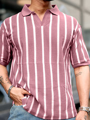 Popcorn Knit Onion Polo Half Sleeve T-Shirt