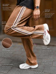 Tri-Color Brown Trackpant