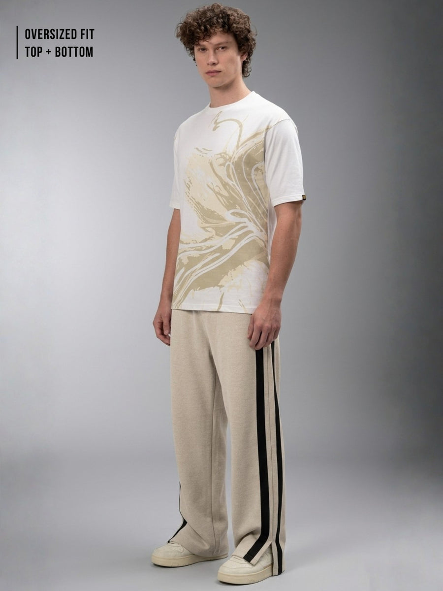 Noise White T-Shirt Co-Ords Set