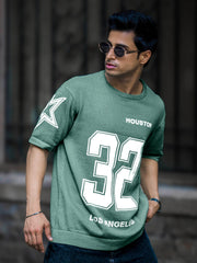 Houston Green Half Sleeve T-Shirt