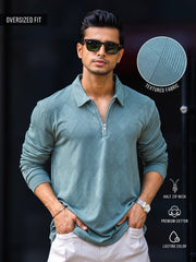 Rhombus Berly Green Full Sleeve Polo T-Shirt