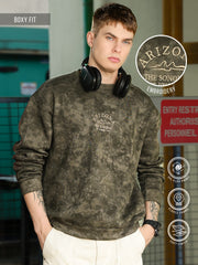 Embroidery Arizona Olive Sweatshirt