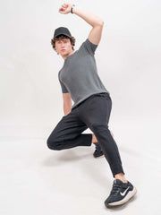 Interloop Flatknit Grey Half Sleeve T-Shirt