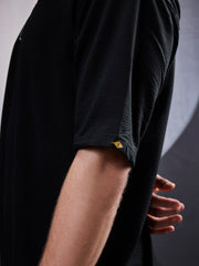 Seersucker Black Polo Half Sleeve T-Shirt