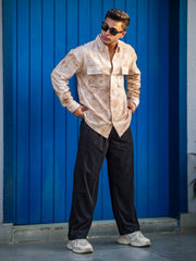 Cord Spray Brown Full Sleeve Shirt