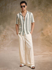 Resort Knit Green Half Sleeve Shirt