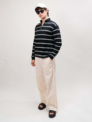 Sweater Knit Black Sweatshirt