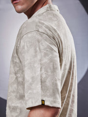 Burnout Grey Polo Half Sleeve T-Shirt