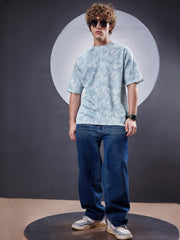 Burnout Blue Half Sleeve T-Shirt