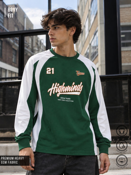 Highminds Bottle Green Full Sleeve T-Shirt
