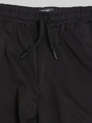 Athletic Tape Black Baggy Fit Trackpant