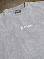 Brooklyn Acid Wash Light Grey Half Sleeve T-Shirt