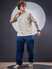 Burnout Grey Polo Half Sleeve T-Shirt