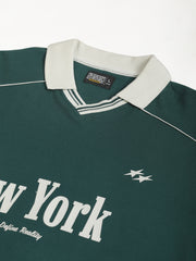 NewYork NYC Bottle Green Half Sleeve Polo T-Shirt