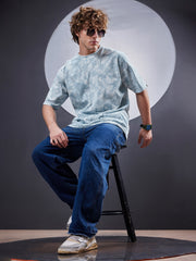 Burnout Blue Half Sleeve T-Shirt