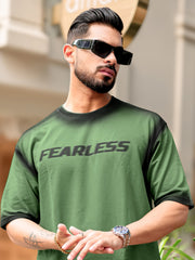 Fearless Green Half Sleeve T-Shirt