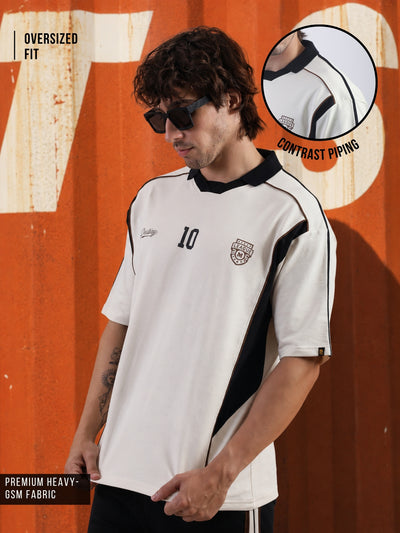 Destiny Cream Half Sleeve Polo T-Shirt