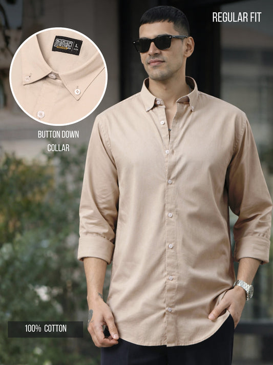 Soft Twill Biscuit Full Sleeve Shirt