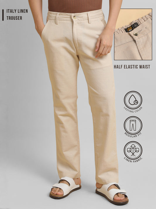 Italy Linen Cream Trouser